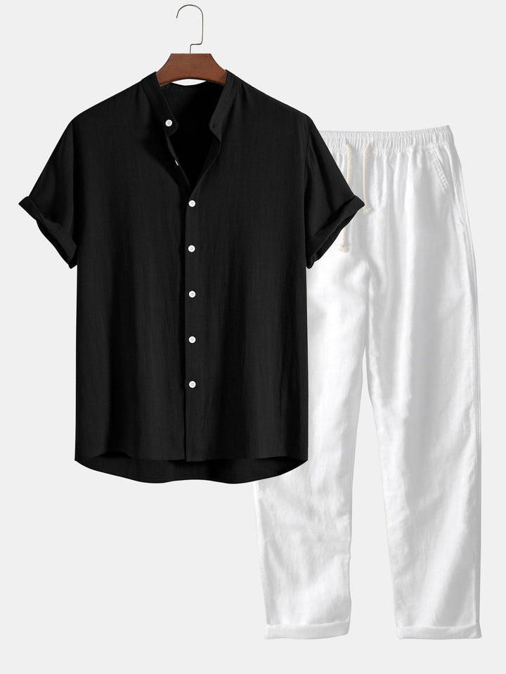 Men’s Lightweight Breathable Summer Shirt and Pants Set