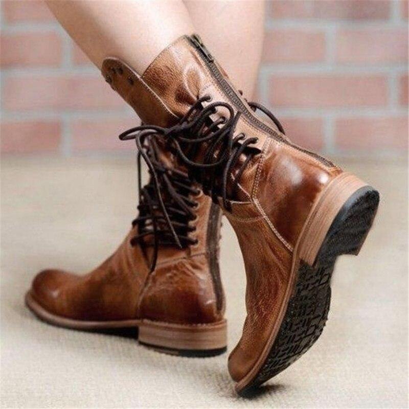 Cameron - Leather Lace-Up Boots