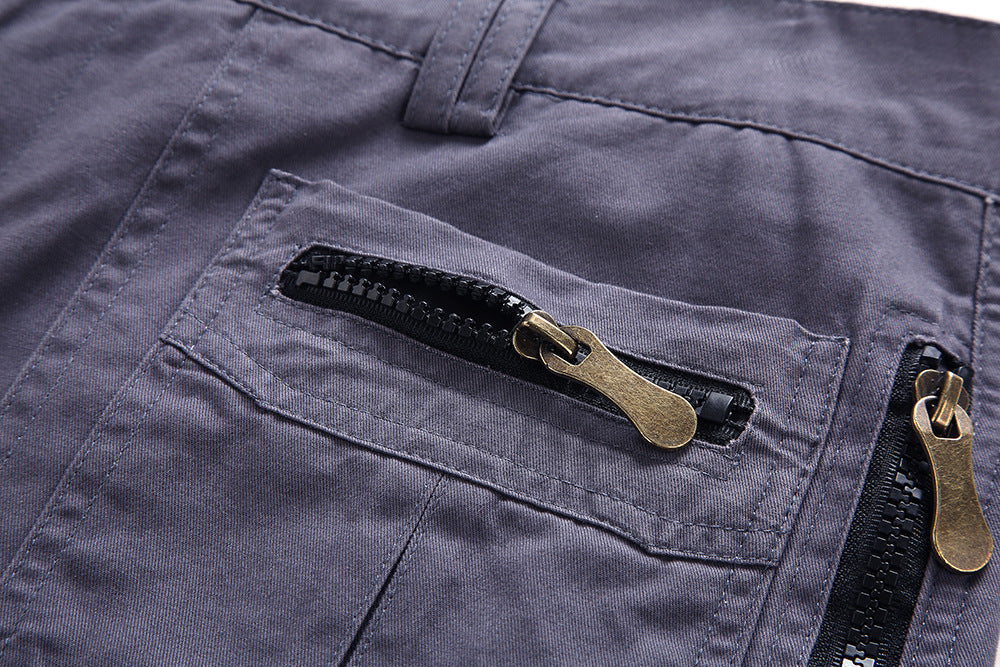 Men’s Tactical Cargo Shorts with Multiple Zippered Pockets