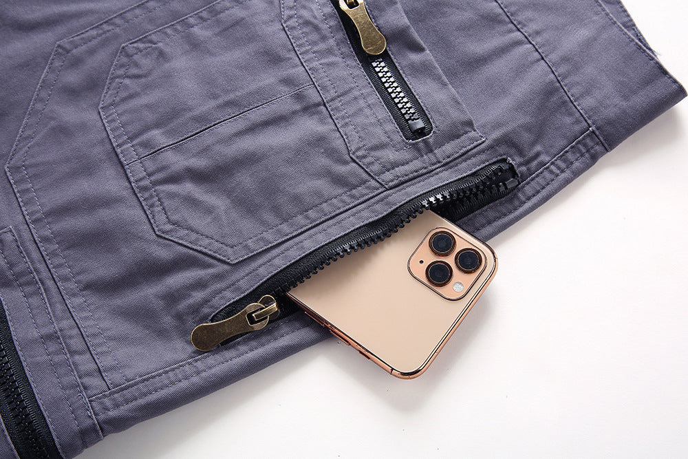 Men’s Tactical Cargo Shorts with Multiple Zippered Pockets