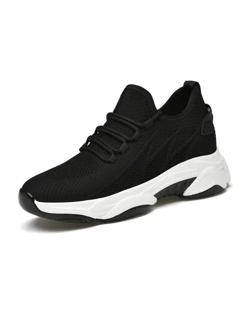 Men's Breathable Knit Sneakers with Height Boost