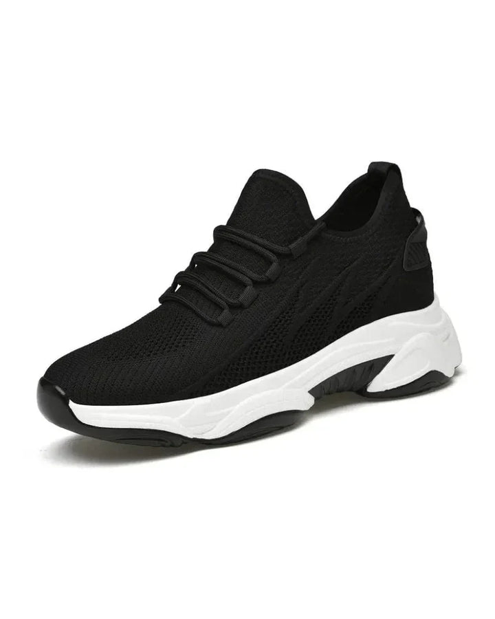 Men's Breathable Knit Sneakers with Height Boost
