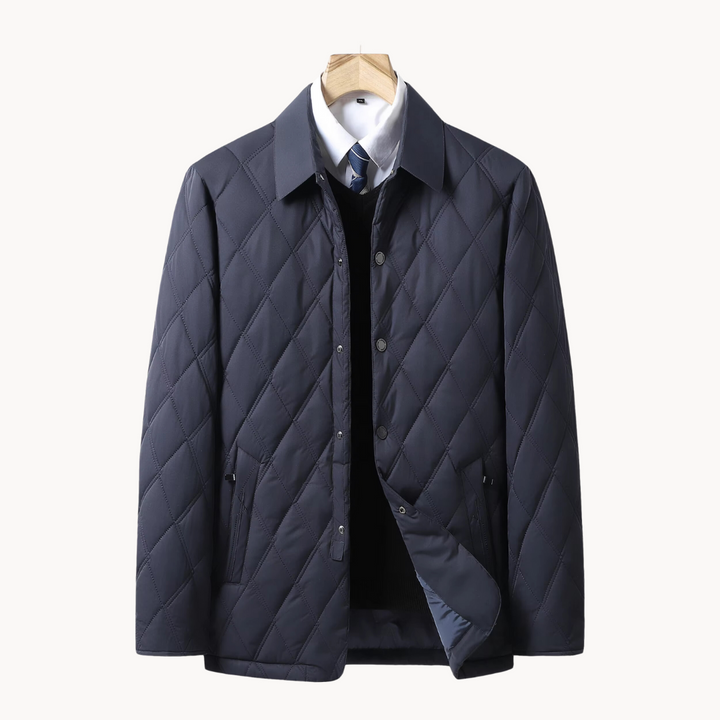 Men’s Lightweight Quilted Snap-Front Jacket
