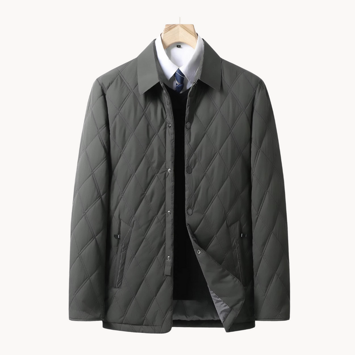 Men’s Lightweight Quilted Snap-Front Jacket