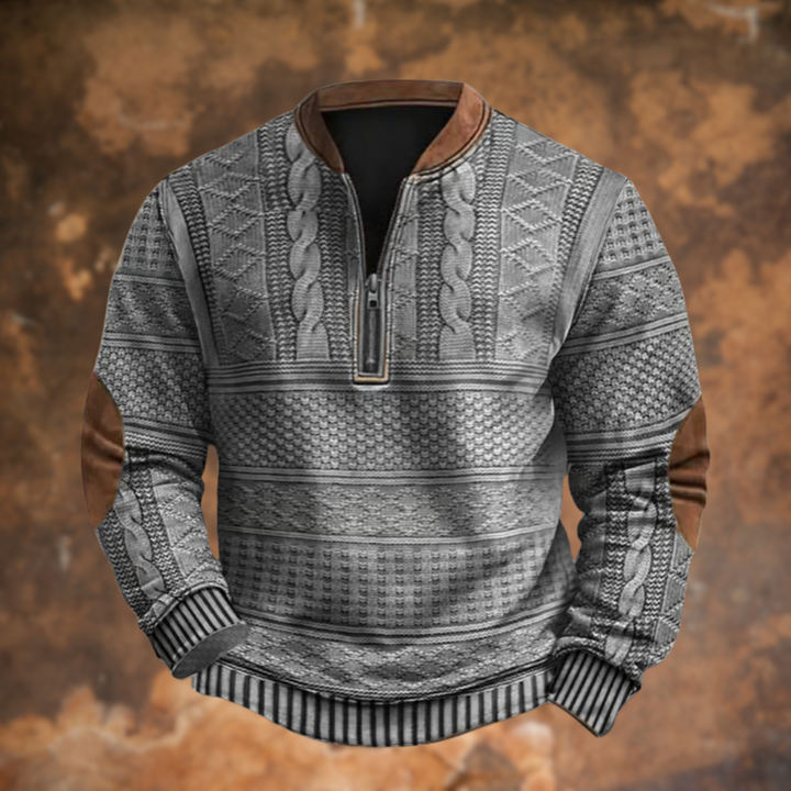 Men’s Cozy Cable Knit Half-Zip Sweater