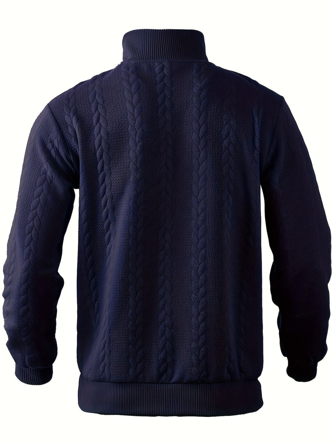 Men’s Cable Knit Quarter-Zip Sweater