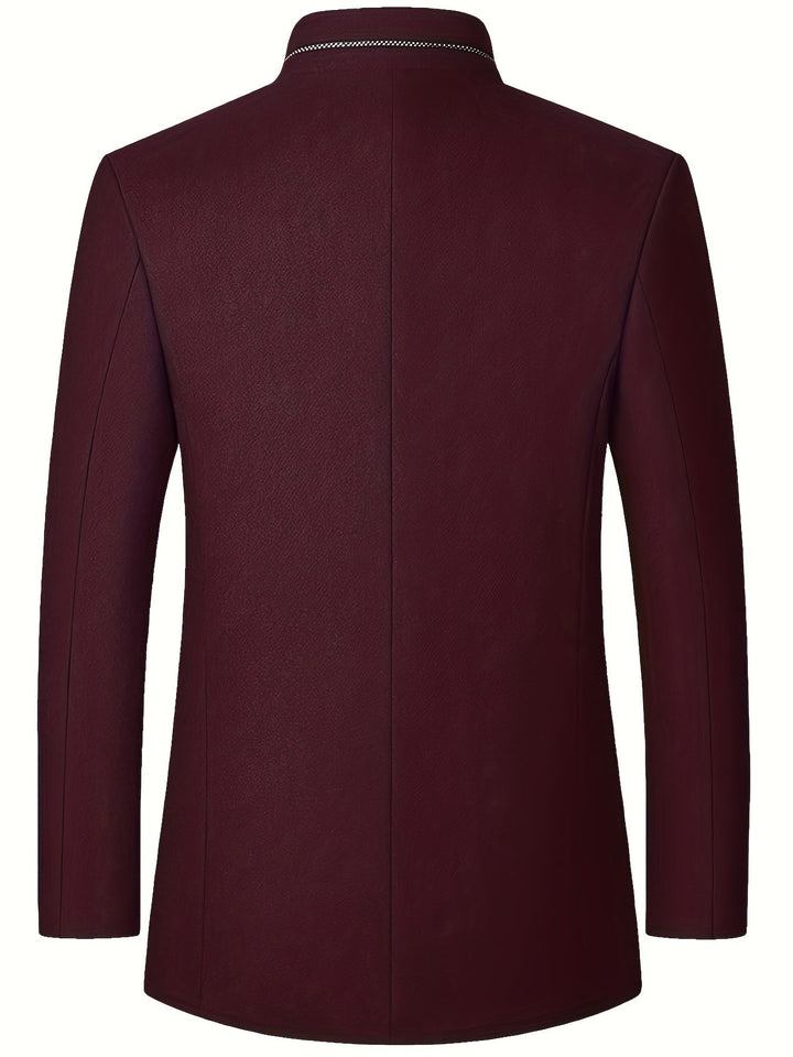 Men’s Slim Fit Winter Coat with Stand Collar