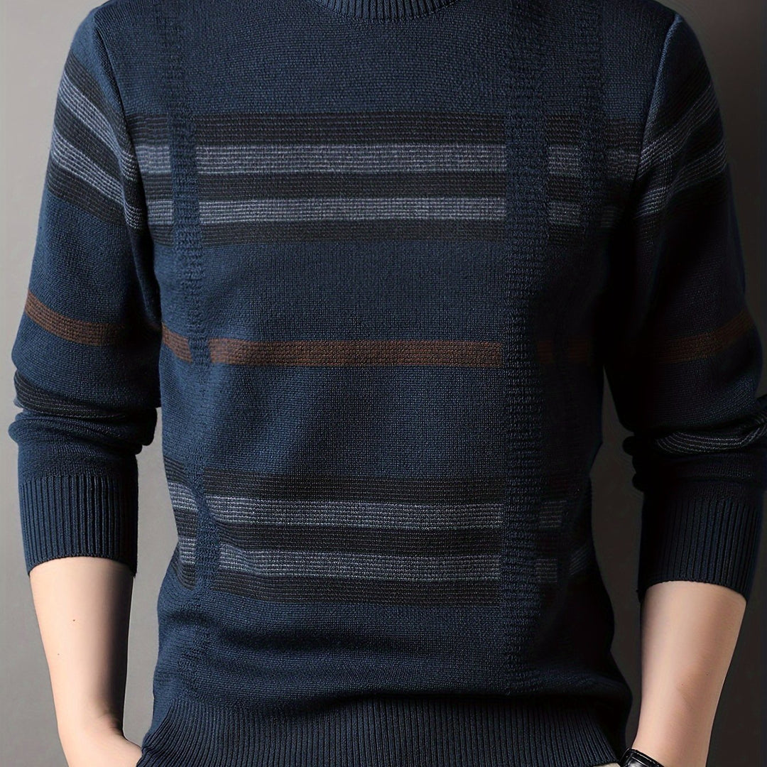 Men’s Slim-Fit Striped Knit Sweater