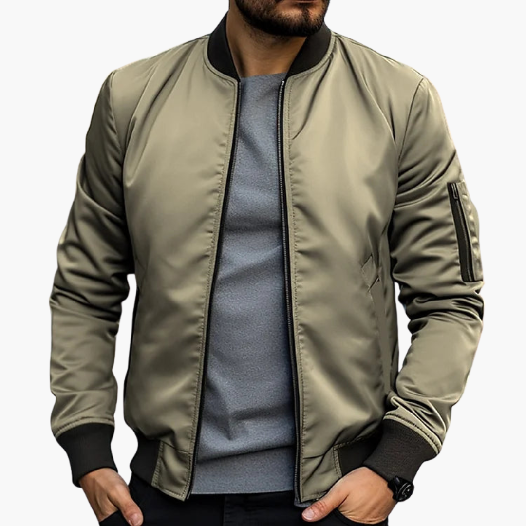 Men's Lightweight Zip Bomber Jacket