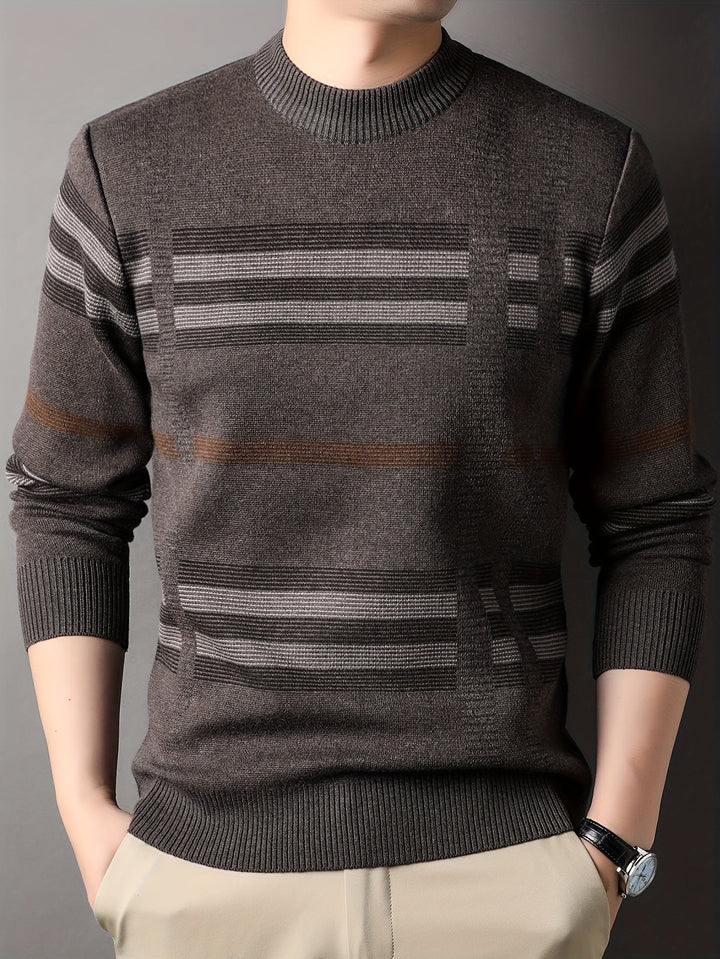Men’s Slim-Fit Striped Knit Sweater