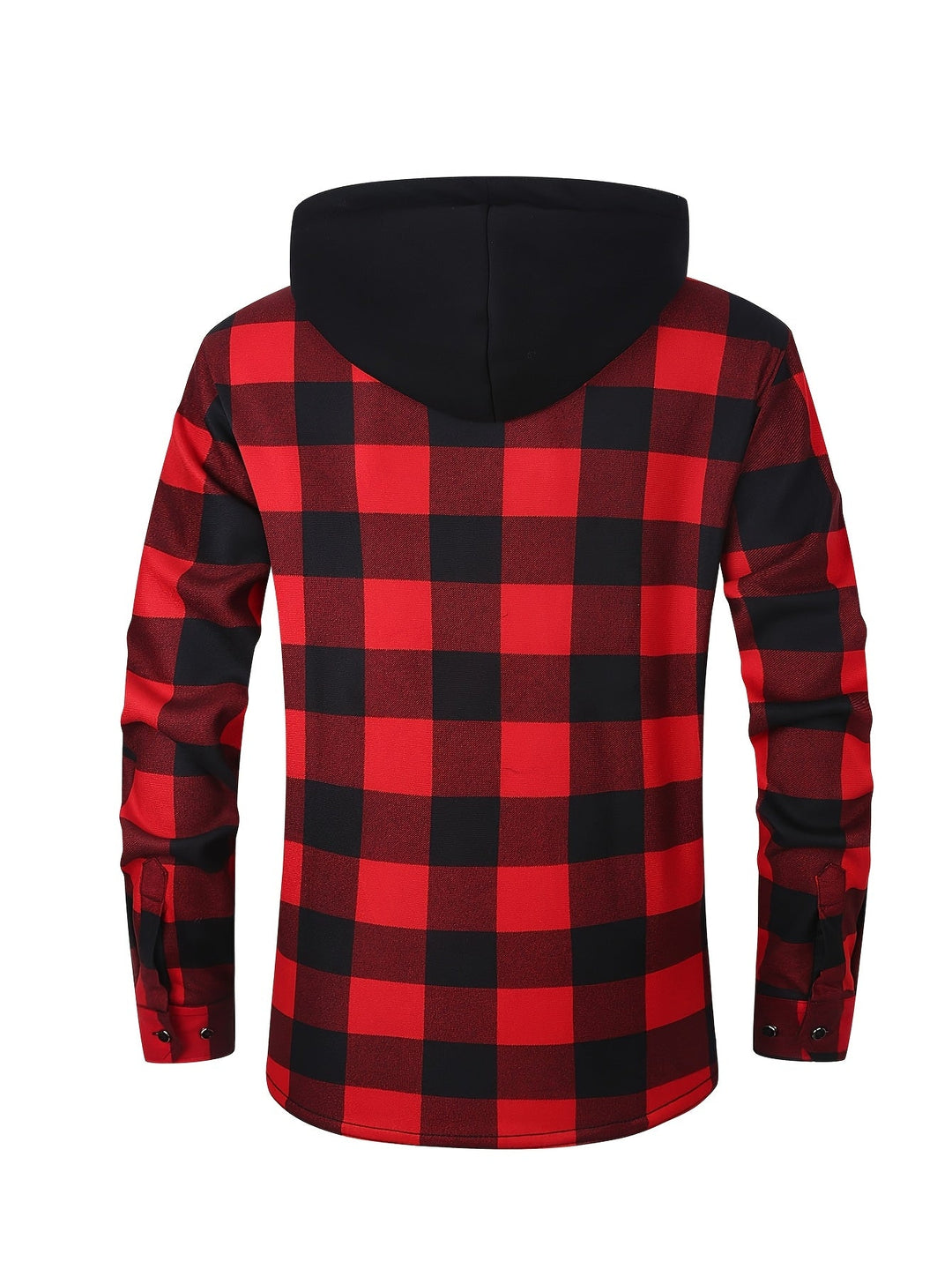 Cozy Fleece-Lined Plaid Hoodie Jacket