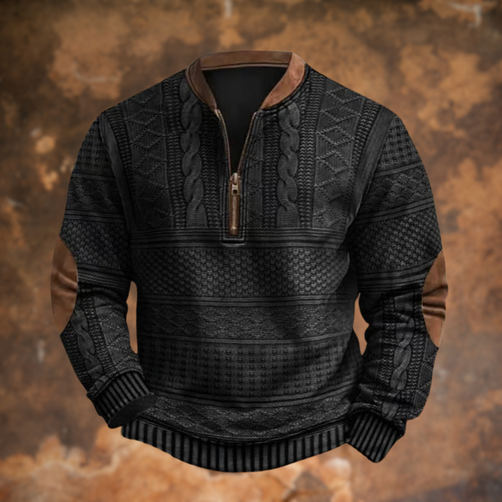 Men’s Cozy Cable Knit Half-Zip Sweater
