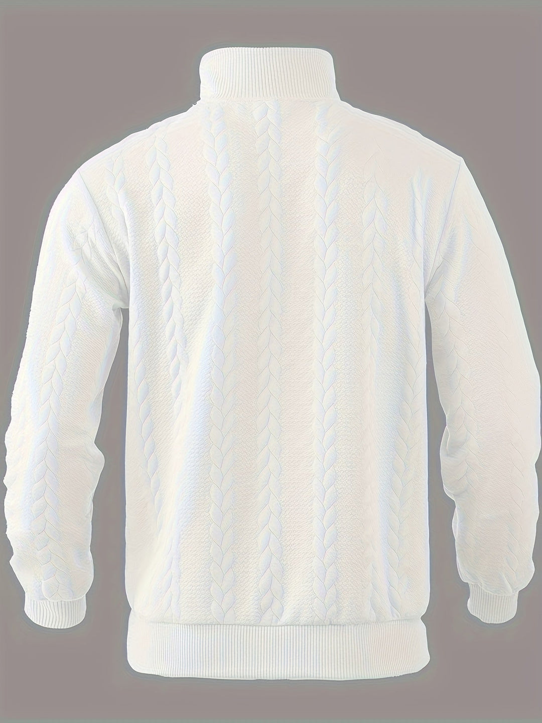Men’s Cable Knit Quarter-Zip Sweater