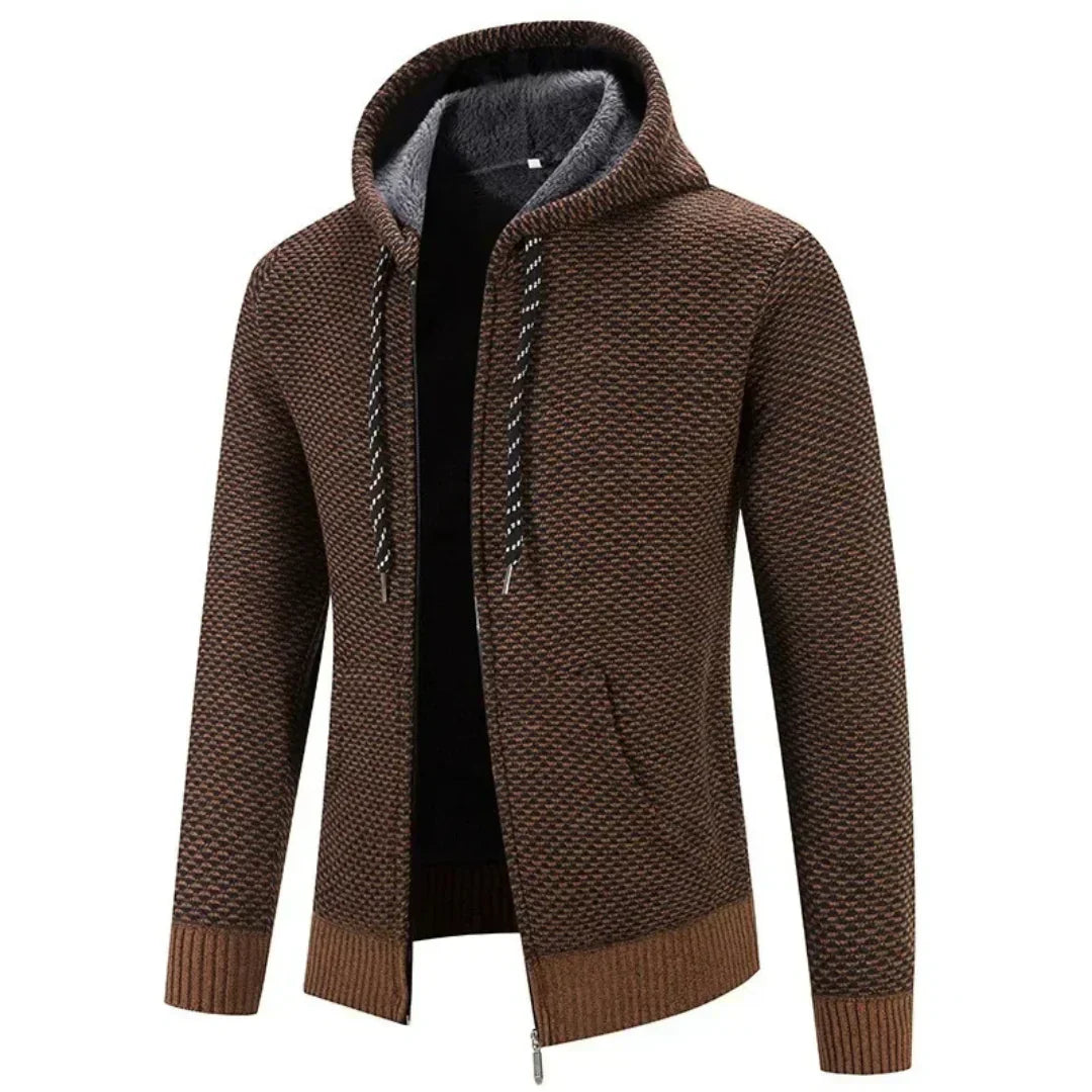 Men’s Cozy Zip-Up Knit Hoodie
