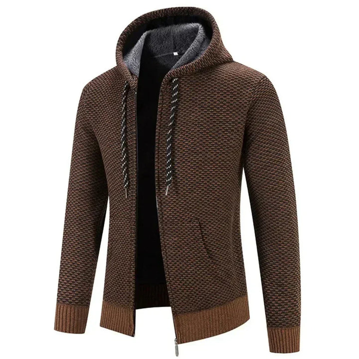 Men’s Cozy Zip-Up Knit Hoodie