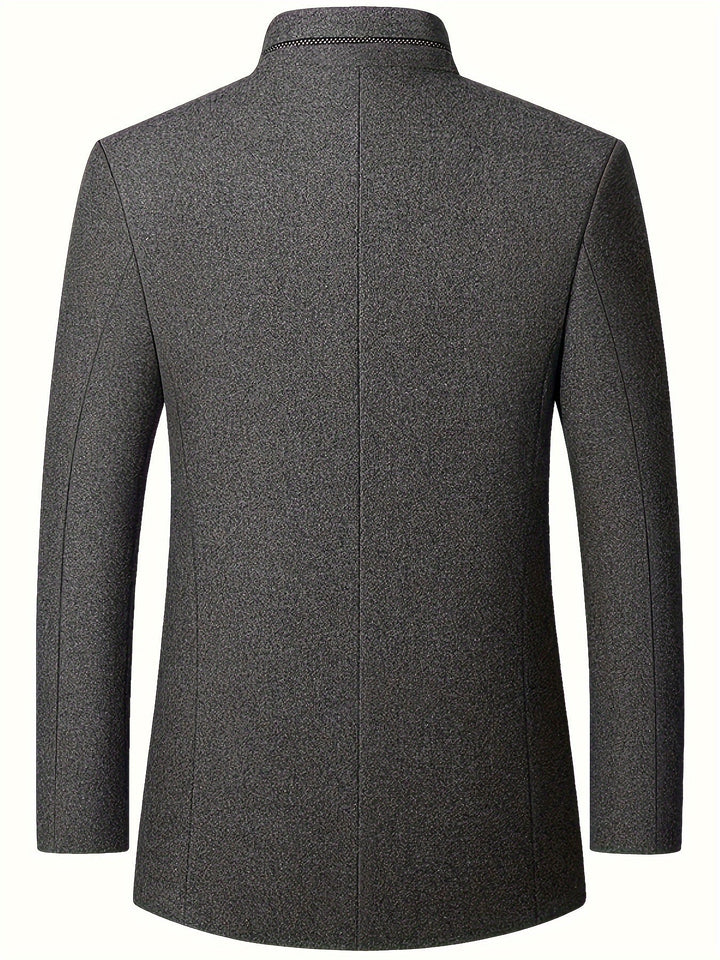 Men’s Slim Fit Winter Coat with Stand Collar