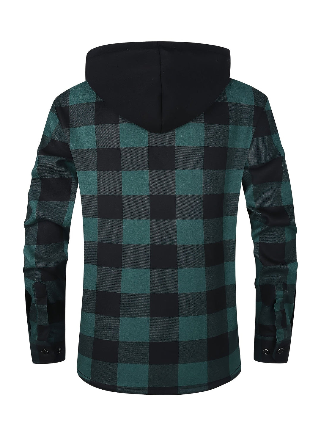 Cozy Fleece-Lined Plaid Hoodie Jacket