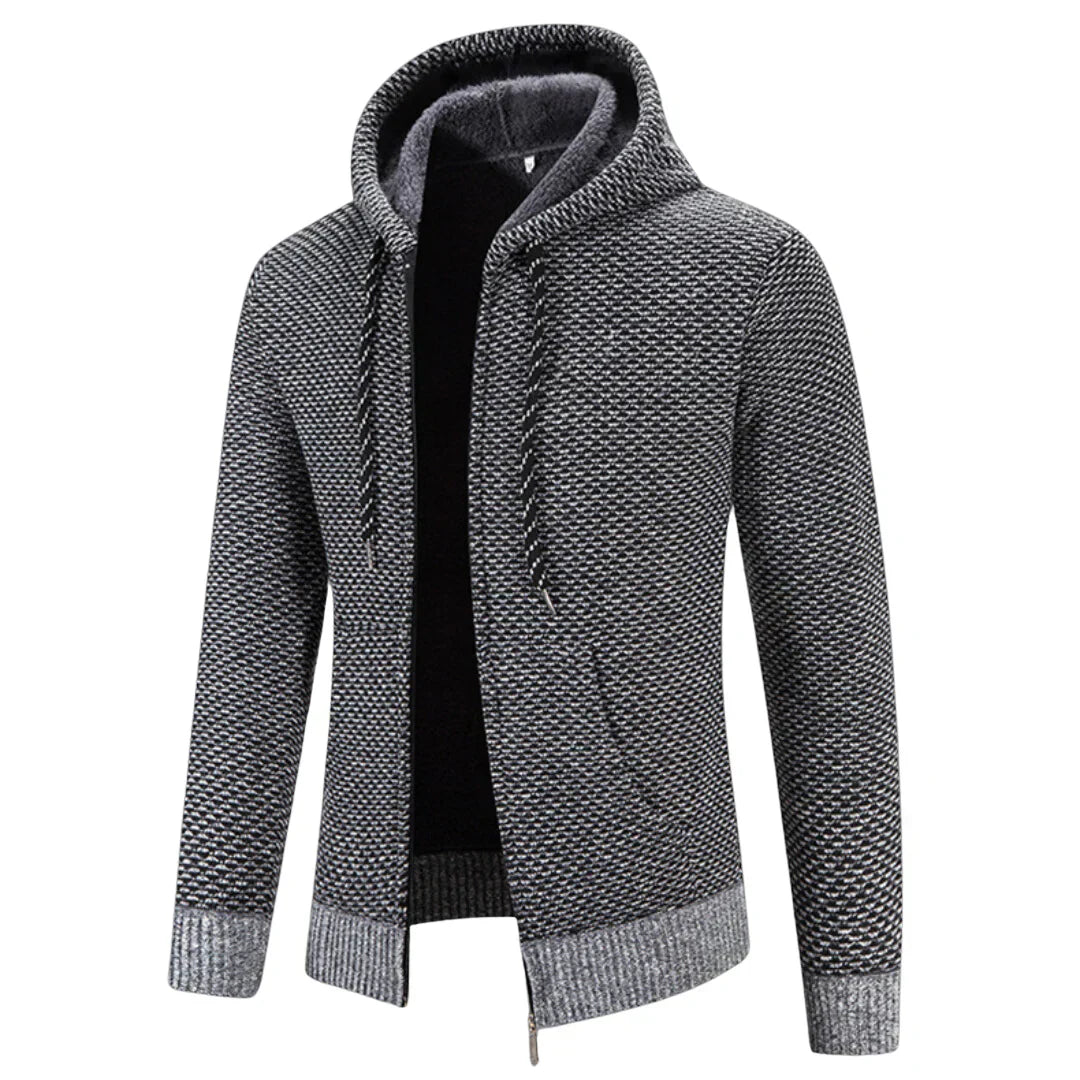 Men’s Cozy Zip-Up Knit Hoodie