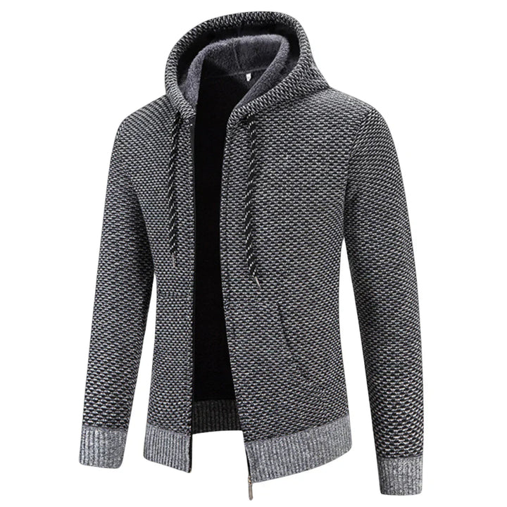 Men’s Cozy Zip-Up Knit Hoodie