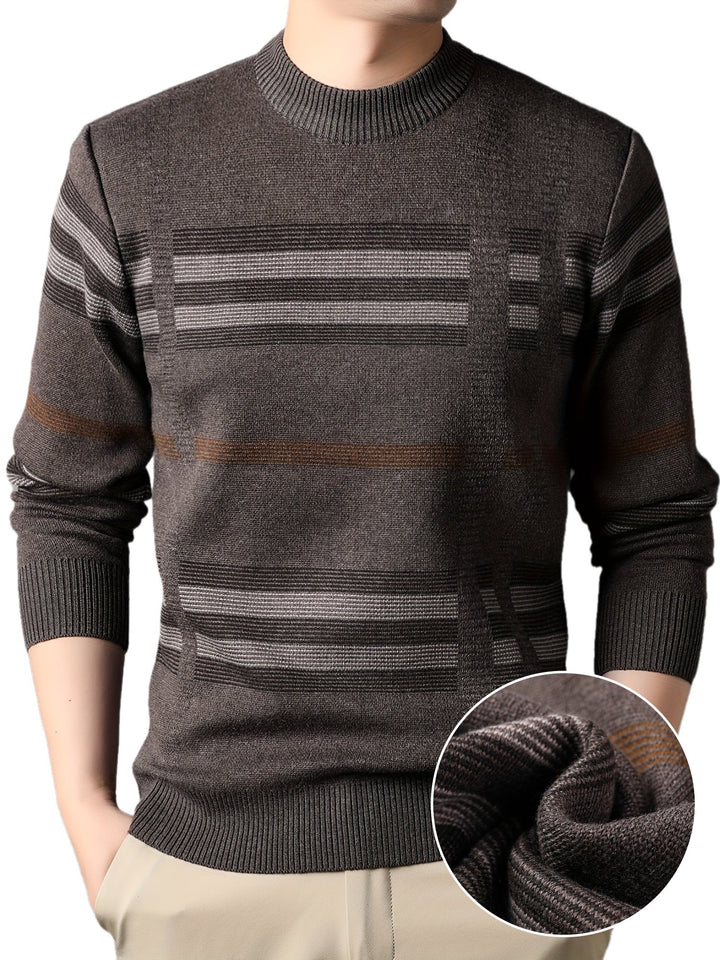 Men’s Slim-Fit Striped Knit Sweater