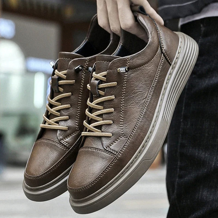 Men’s Casual Leather Lace-Up Shoes