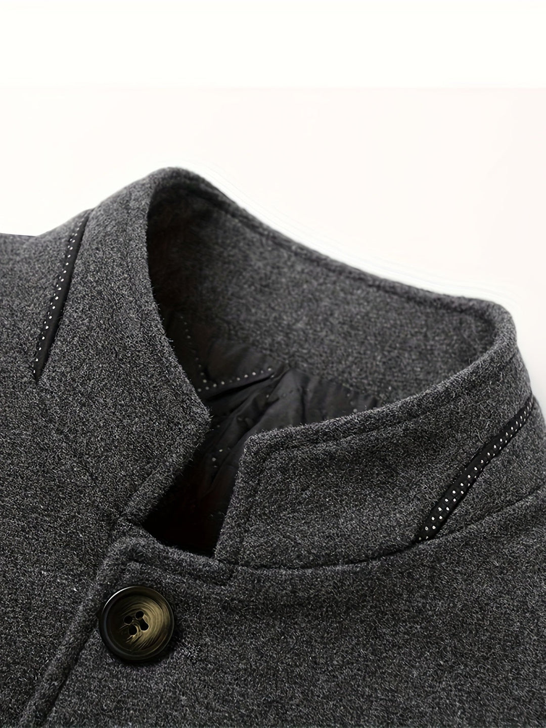 Men’s Slim Fit Winter Coat with Stand Collar