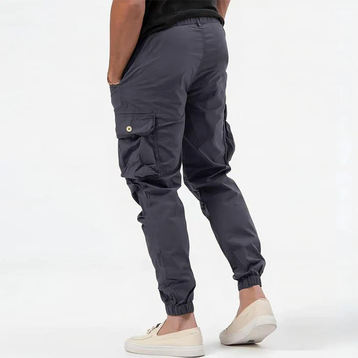 Men’s Tapered Cargo Joggers with Elastic Cuffs