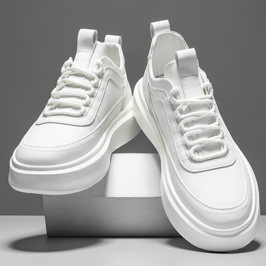 Men’s White Chunky Casual Sneakers