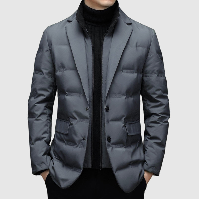Men's Insulated Duck Down Blazer Jacket