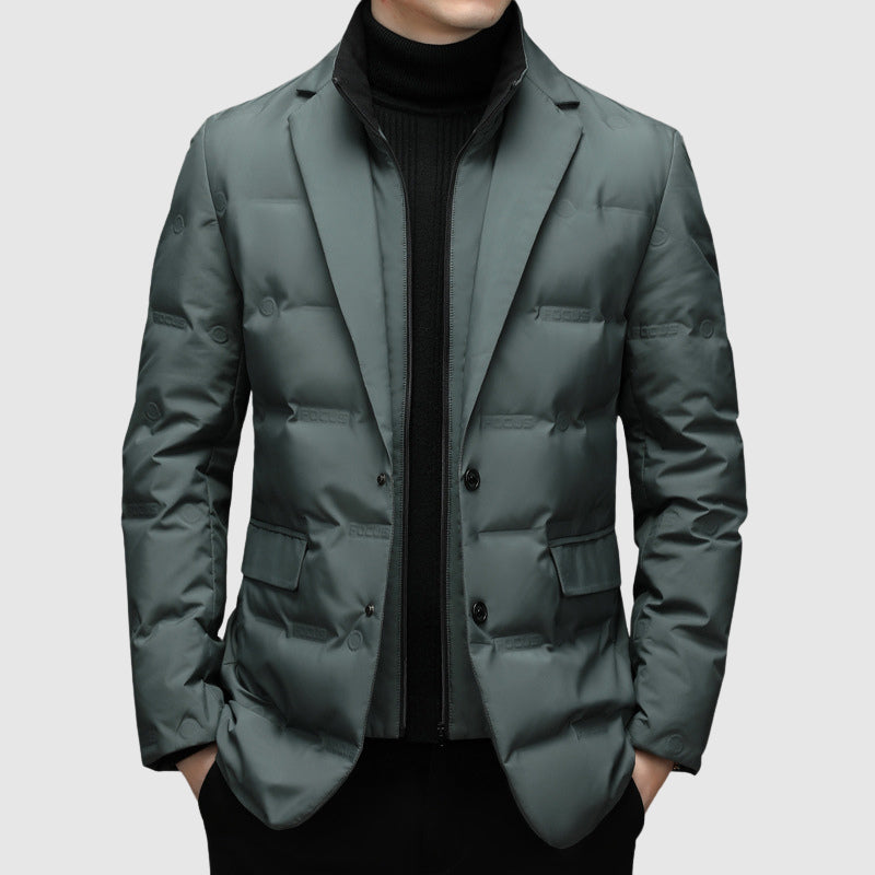 Men's Insulated Duck Down Blazer Jacket