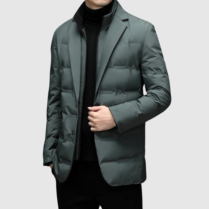 Men's Insulated Duck Down Blazer Jacket