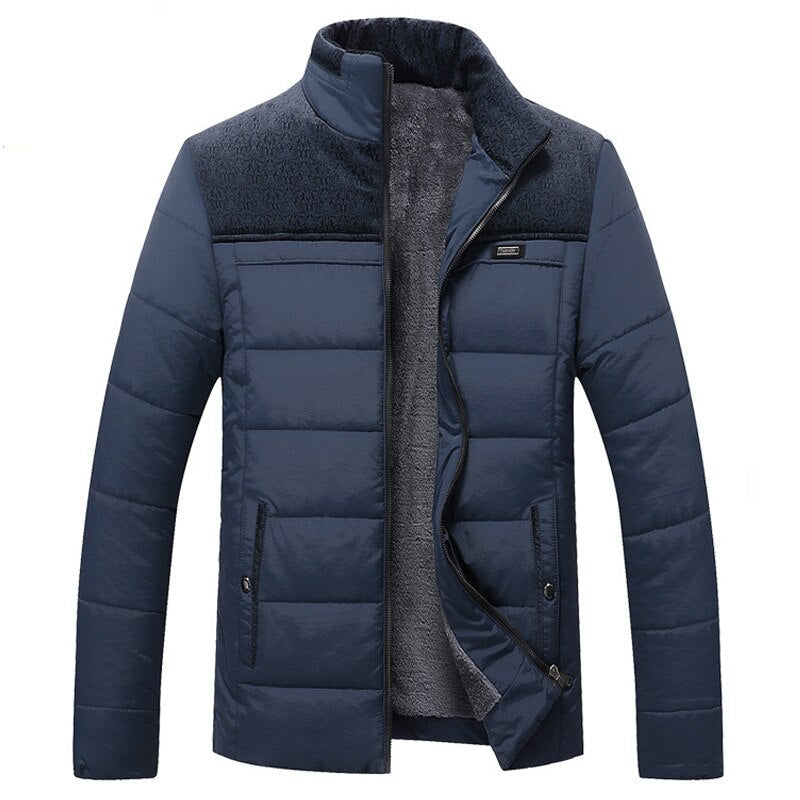 Men’s Cold-Weather Fleece-Lined Puffer Jacket