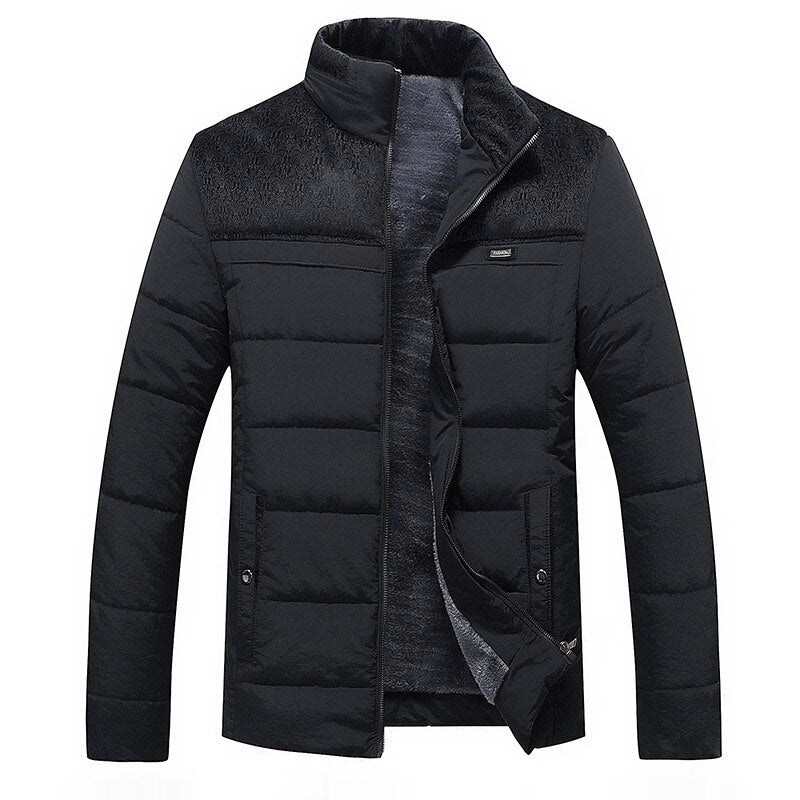 Men’s Cold-Weather Fleece-Lined Puffer Jacket