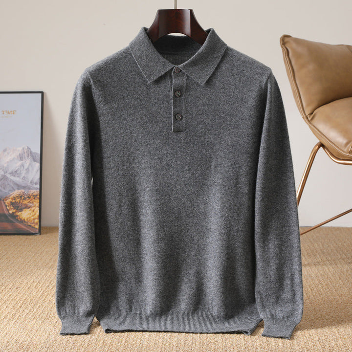 Men’s Lightweight Knit Polo Sweater