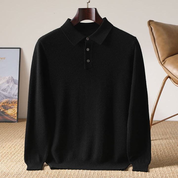 Men’s Lightweight Knit Polo Sweater