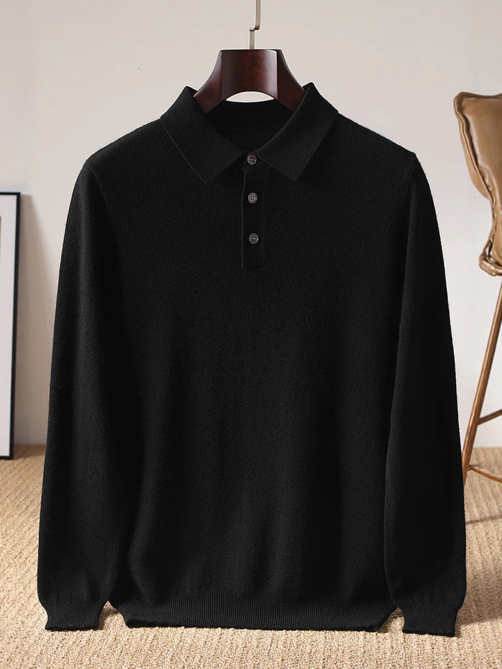 Men’s Lightweight Knit Polo Sweater