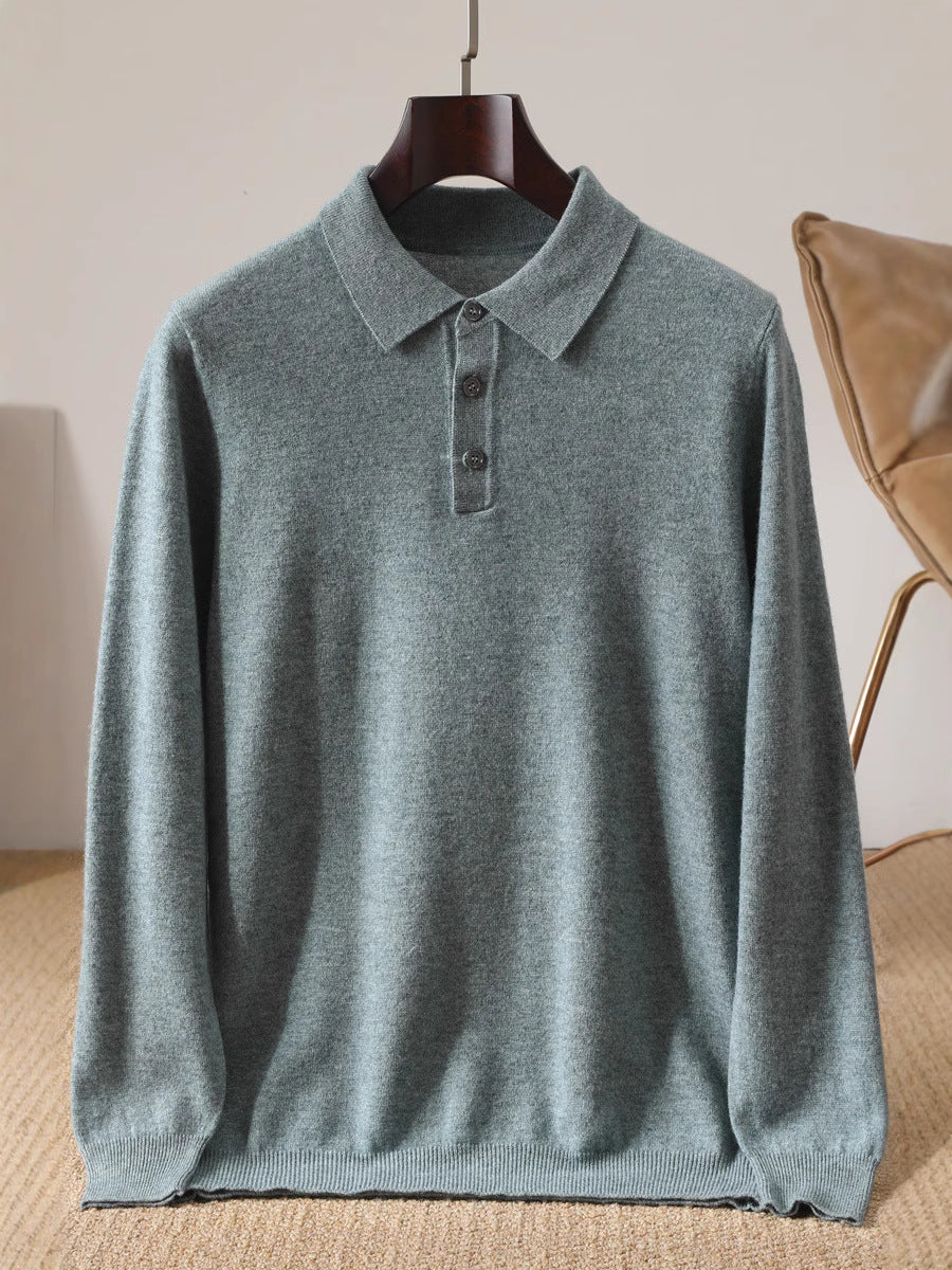 Men’s Lightweight Knit Polo Sweater