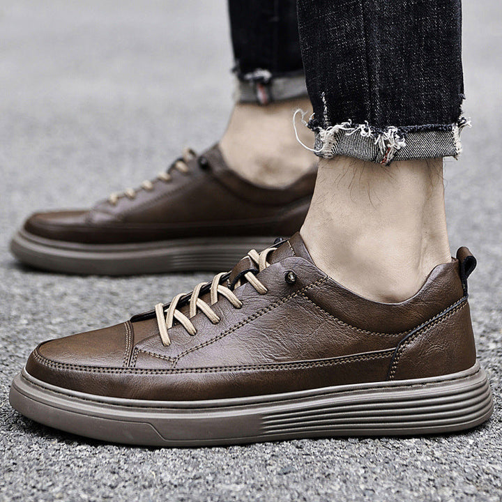 Men’s Casual Leather Lace-Up Shoes