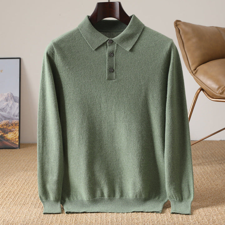 Men’s Lightweight Knit Polo Sweater