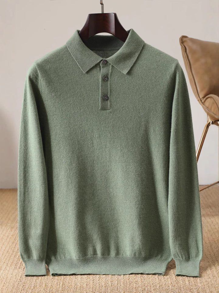 Men’s Lightweight Knit Polo Sweater