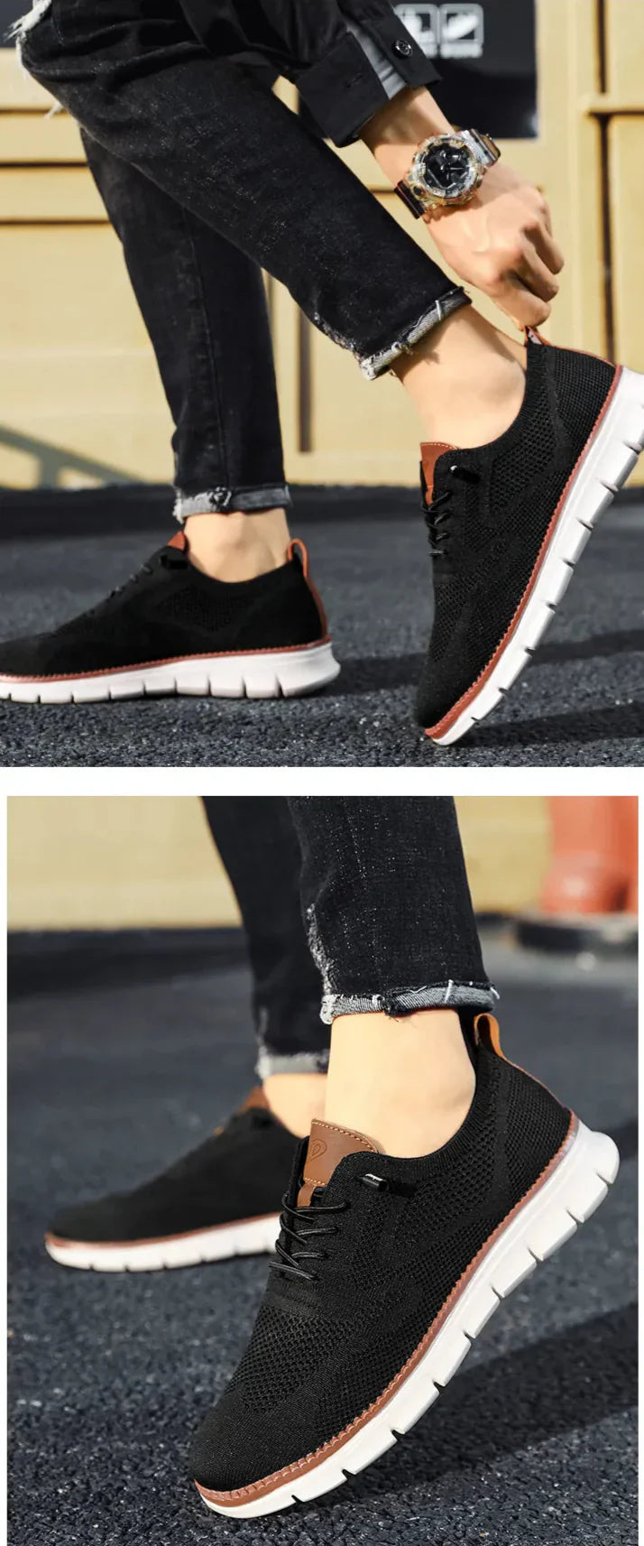 Men’s Cushioned Flyknit Walking Sneaker