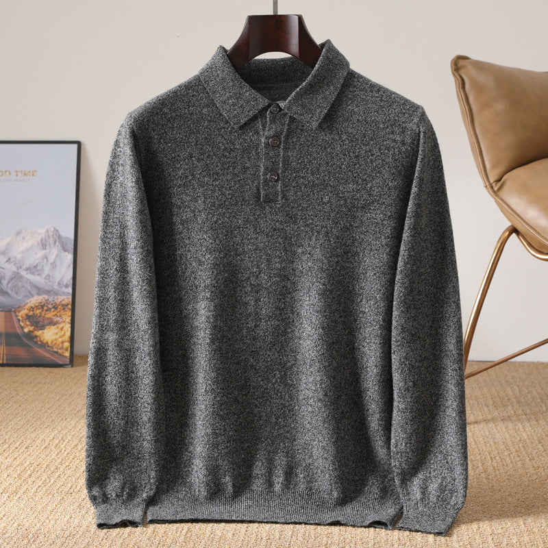 Men’s Lightweight Knit Polo Sweater