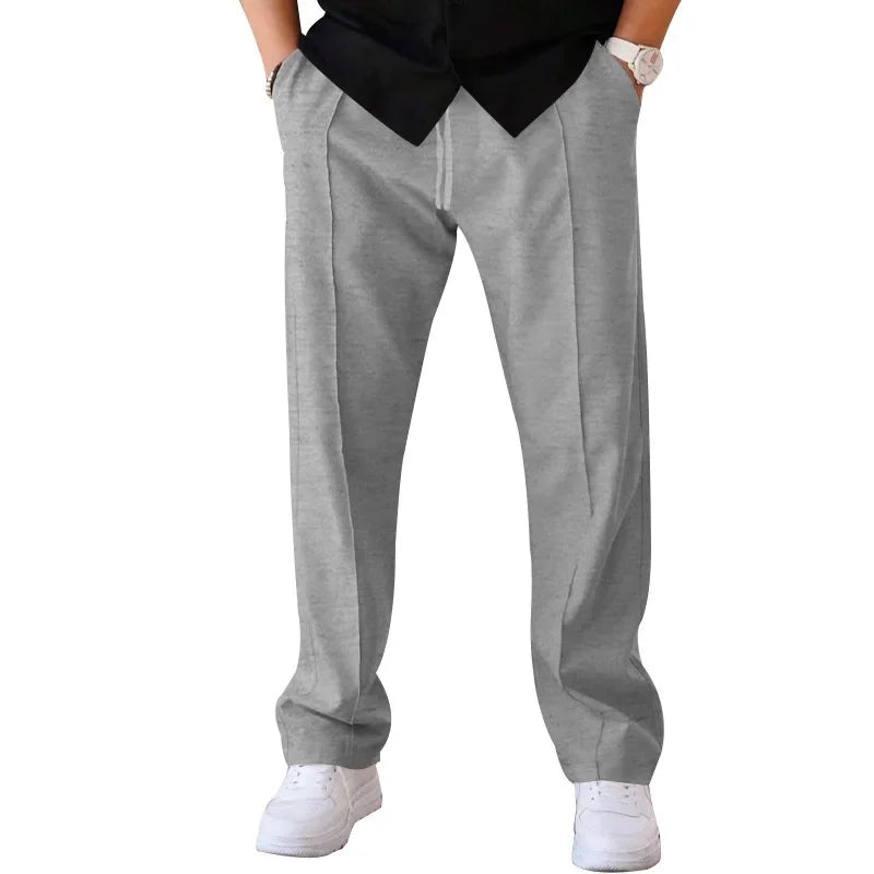 Men’s Relaxed Fit Drawstring Pants with Side Pockets