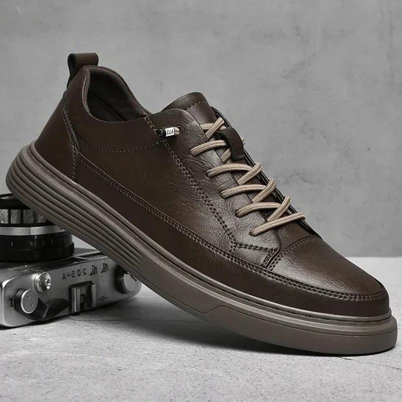 Men’s Casual Leather Lace-Up Shoes