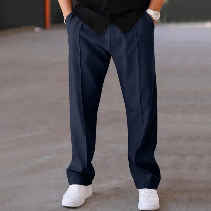 Men’s Relaxed Fit Drawstring Pants with Side Pockets