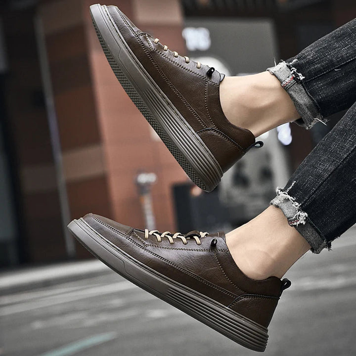 Men’s Casual Leather Lace-Up Shoes