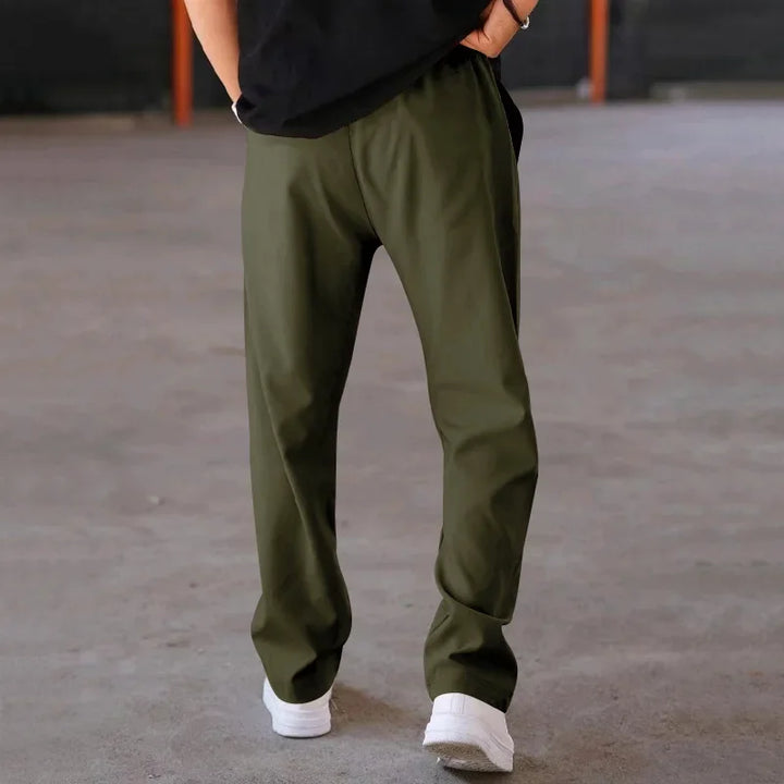 Men’s Relaxed Fit Drawstring Pants with Side Pockets