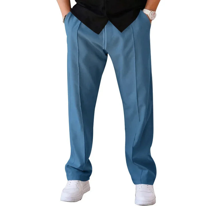 Men’s Relaxed Fit Drawstring Pants with Side Pockets