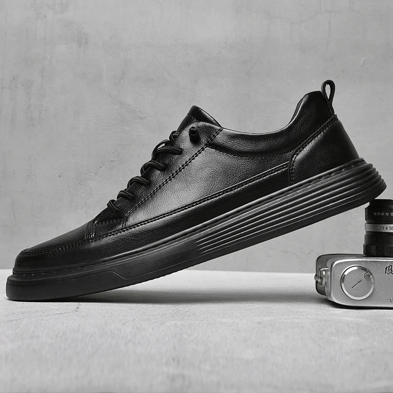 Men’s Casual Leather Lace-Up Shoes