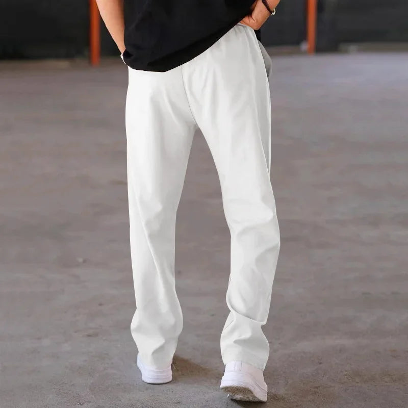 Men’s Relaxed Fit Drawstring Pants with Side Pockets